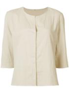 Peter Cohen Collarless Shirt, Women's, Size: Small, Nude/neutrals, Cotton