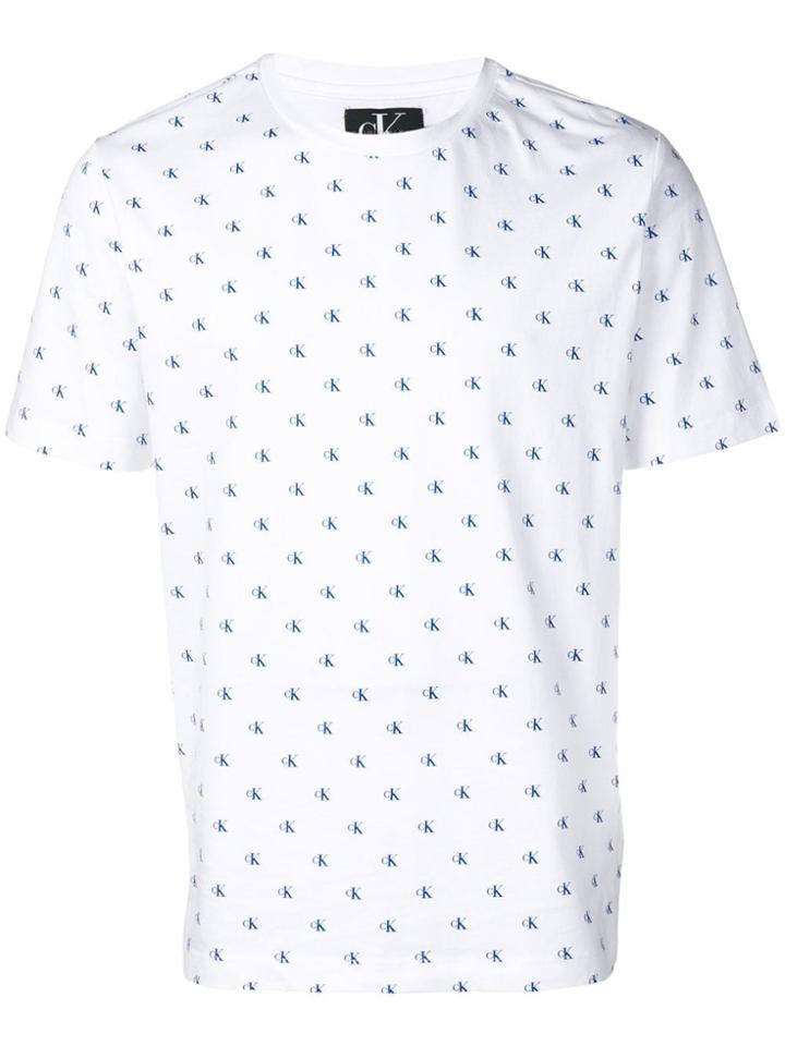 Calvin Klein Jeans Allover Logo T-shirt - White