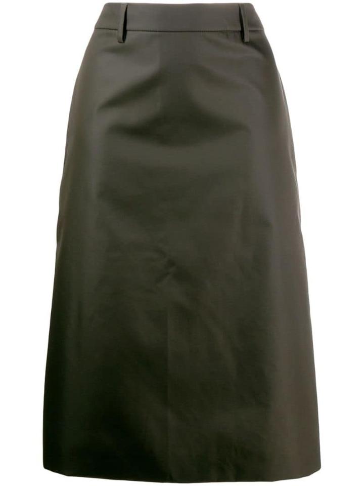 Prada High Waisted A-line Skirt - Green