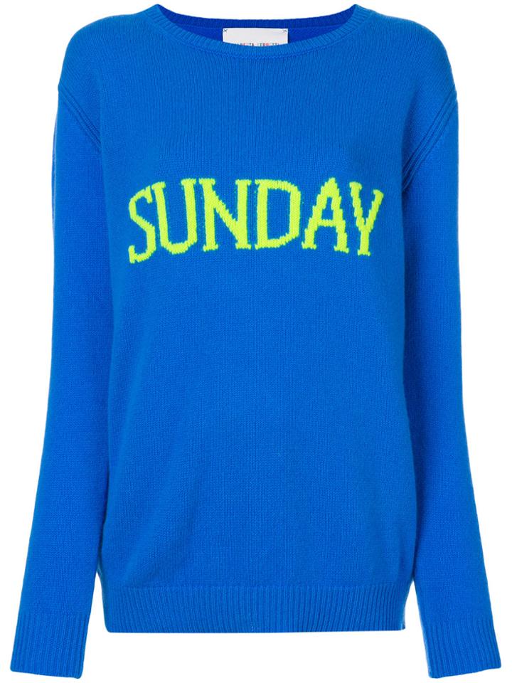Alberta Ferretti Sunday Intarsia Jumper - Blue