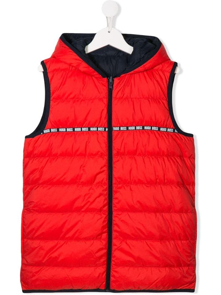 Boss Kids Teen Hooded Padded Waistcoat - Red
