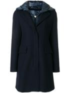 Herno Single Breasted Coat - Blue