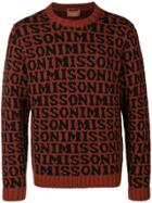 Missoni Logo Intarsia Jumper - Red