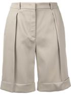 Michael Kors - Classic Tailored Shorts - Women - Silk/virgin Wool - 4, Nude/neutrals, Silk/virgin Wool