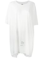 Rick Owens Drkshdw Draped T-shirt Dress, Women's, Size: Medium, White, Cotton