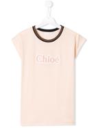 Chloé Kids Logo T-shirt - Pink