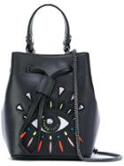 Kenzo - Eye Mini Bucket Bag - Women - Polyurethane - One Size, Black, Polyurethane
