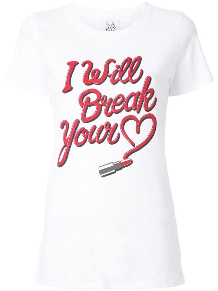 Zoe Karssen I Will Break Your Heart T-shirt - White