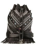 Htc Hollywood Trading Company Studded Bucket Bag, Women's, Black