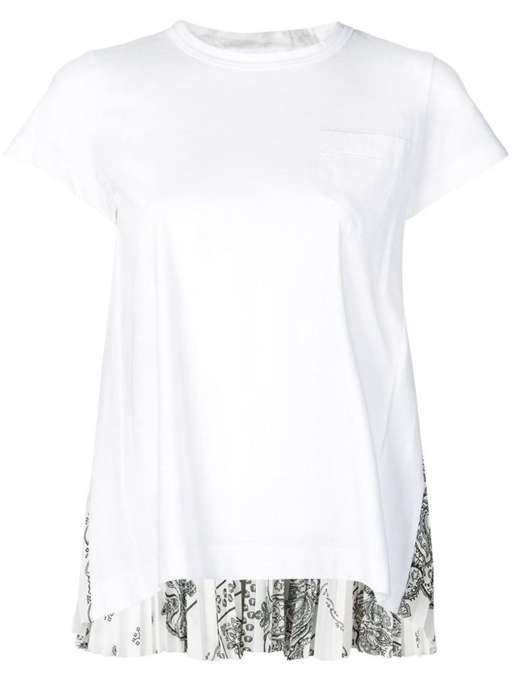Sacai Paisley Rear Printed T-shirt - White