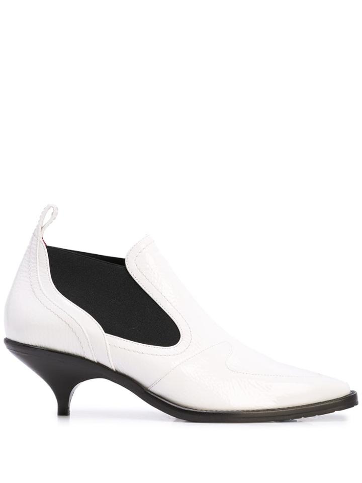 Sies Marjan Kora 50mm Patent-booties - White