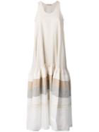 Nehera - Dezire Maxi Dress - Women - Silk/cotton/linen/flax - 36, Nude/neutrals, Silk/cotton/linen/flax
