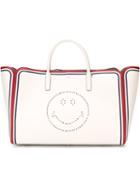 Anya Hindmarch Trim Detail Smiley Logo Tote Bag