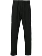 Paolo Pecora Drawstring Tapered Trousers - Black