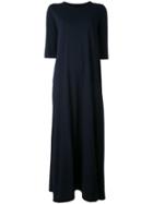 Labo Art Shift Maxi Dress, Women's, Size: 2, Blue, Cotton/spandex/elastane