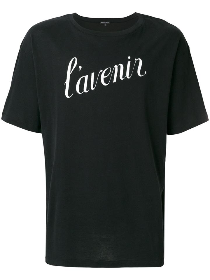 Ann Demeulemeester Slogan T-shirt - Black