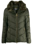 Barbour Fur Trimmed Collar Jacket - Green