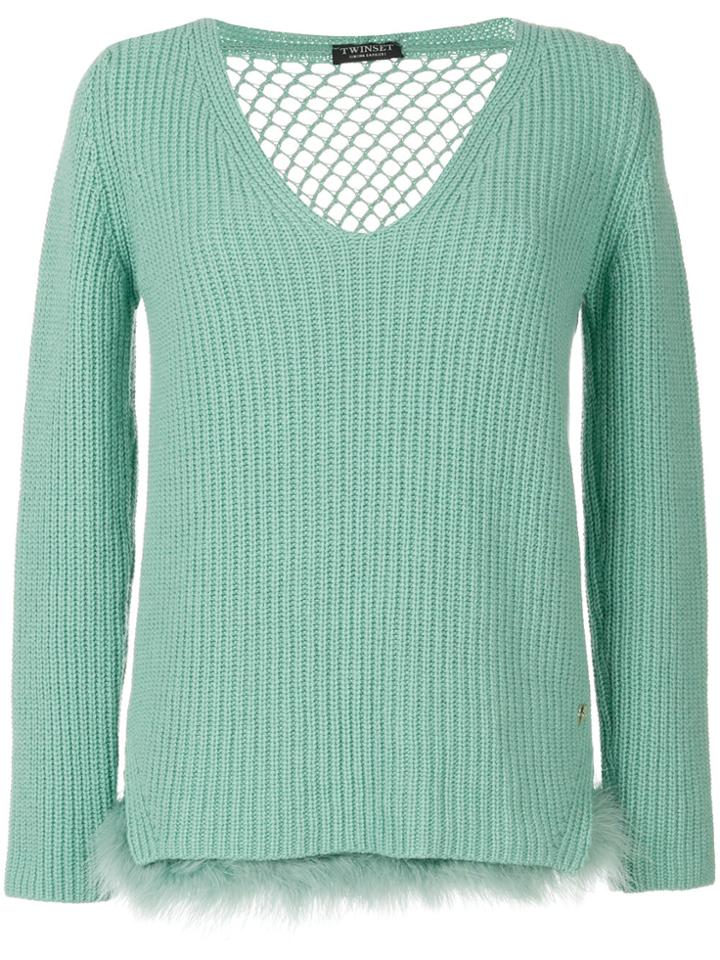 Twin-set Round Neck Jumper - Green