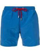 Paul & Shark Contrast Drawstring Swim Shorts - Blue