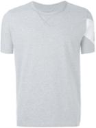 Moncler Gamme Bleu Round Neck T-shirt, Men's, Size: S, Grey, Cotton