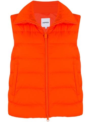 Aspesi Puffer Gilet - Orange