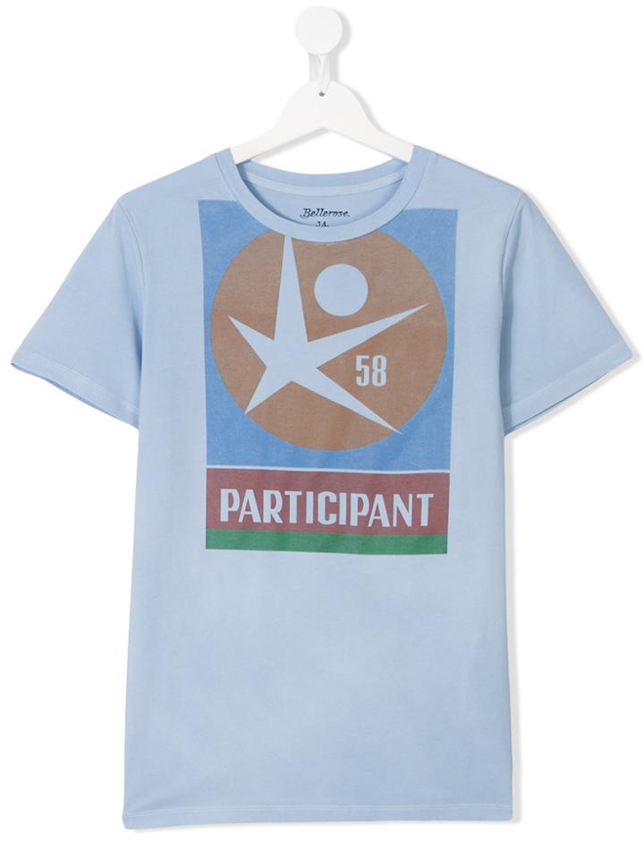 Bellerose Kids Teen Graphic Print T-shirt - Blue