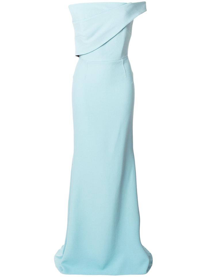 Roland Mouret One Shoulder Fitted Dress - Blue