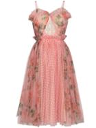 Alexander Mcqueen Garden Rose Corset Dress - Pink & Purple