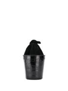 Staud Crocodile Effect Bucket Bag - Black
