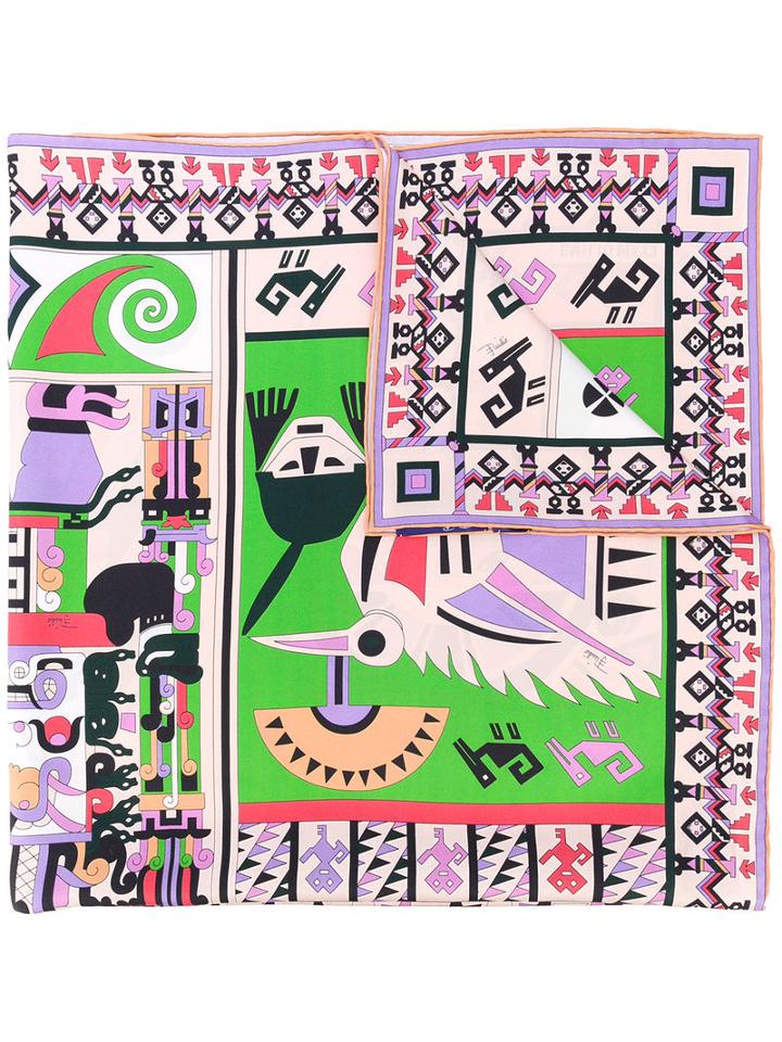 Emilio Pucci - Geometric Print Scarf - Women - Silk - One Size, Silk