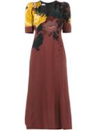 Dries Van Noten Floral Printed Donale Dress, Women's, Size: 38, Brown, Viscose