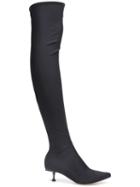 Sergio Rossi Thigh High Sock Boots - Black