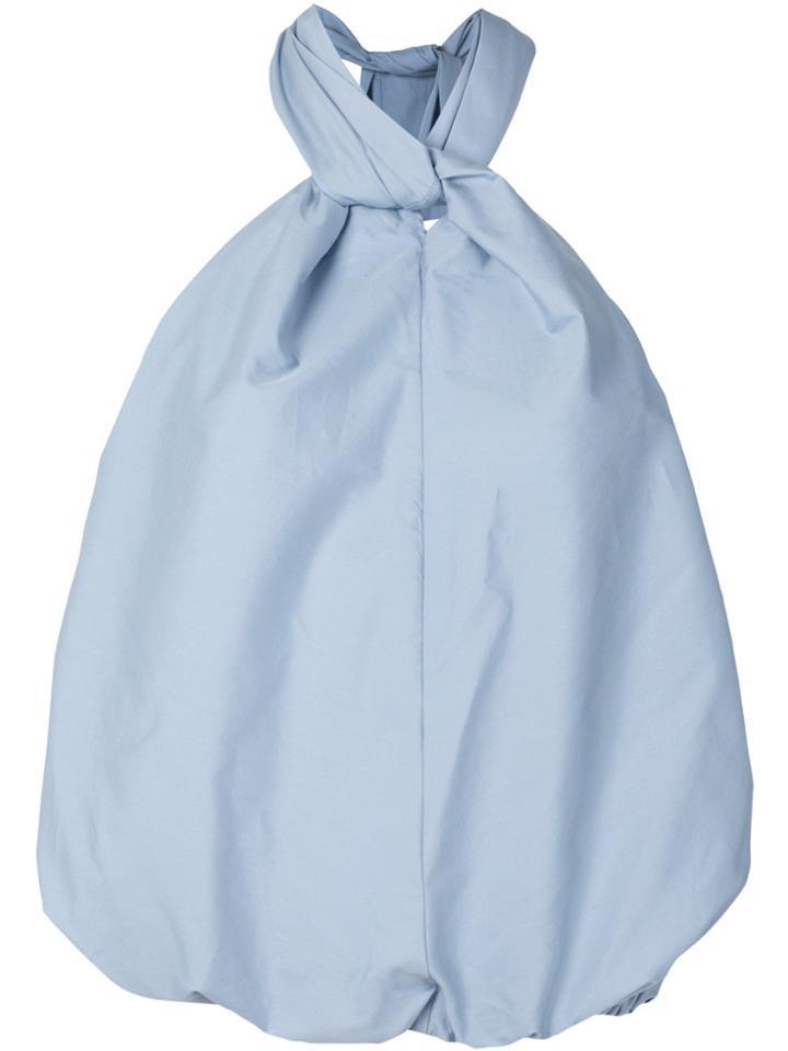Erika Cavallini Knot Detail Halterneck Top - Blue