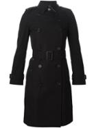 Burberry London 'kensington' Trench Coat, Women's, Size: 12, Black, Cotton