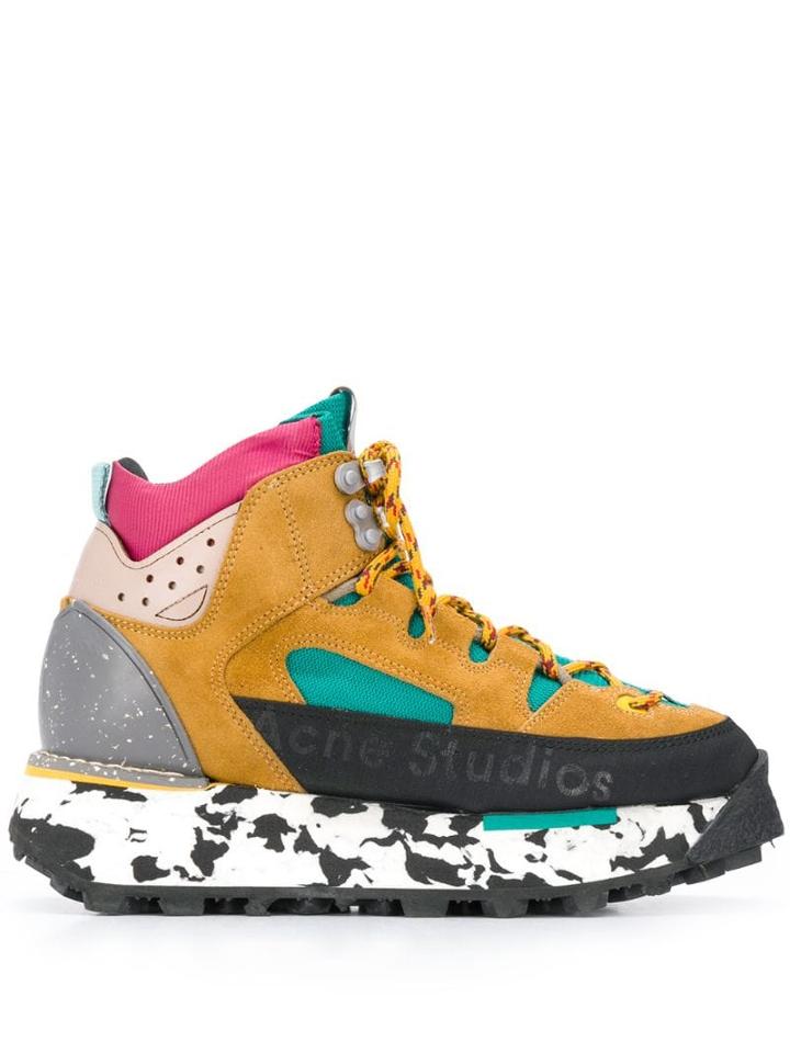 Acne Studios 90's Inspired Outdoor Hi-top Sneakers - Brown