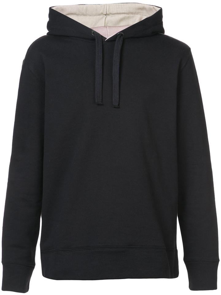 Iceberg Logo Patch Hooded Sweatshirt - Black