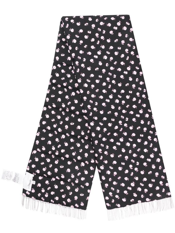 3.1 Phillip Lim Floral Chain-accented Scarf - Black