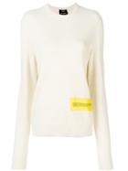 Calvin Klein 205w39nyc Logo Patch Crew Neck Jumper - White