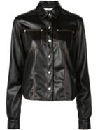 Proenza Schouler Pswl Faux Leather Button Down Shirt - Black