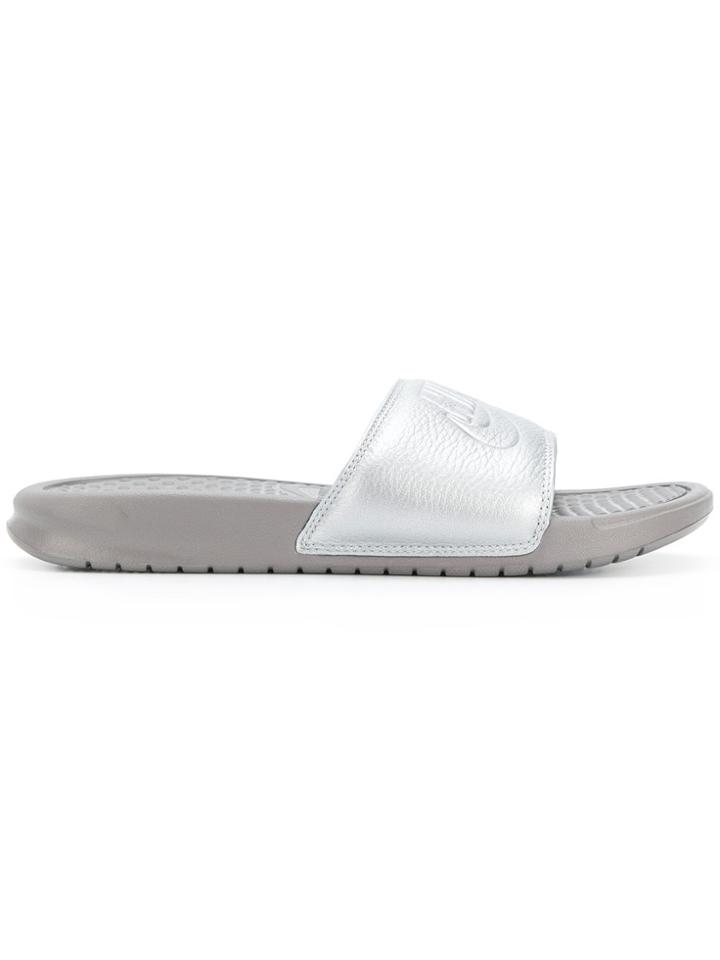 Nike Pool Slides - Metallic