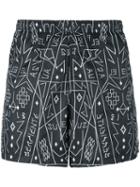 Marcelo Burlon County Of Milan - Elvio Swimming Trunks - Men - Polyamide/polyester/spandex/elastane - S, Black, Polyamide/polyester/spandex/elastane