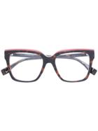 Fendi Eyewear Tortoiseshell Square Glasses - Brown