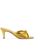 Gucci Knot Detail Metallic Sandals - Gold