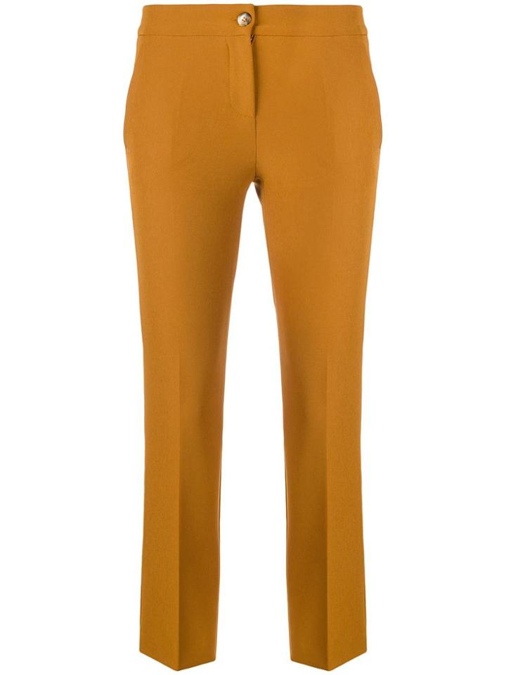 Blanca Cropped Trousers - Brown
