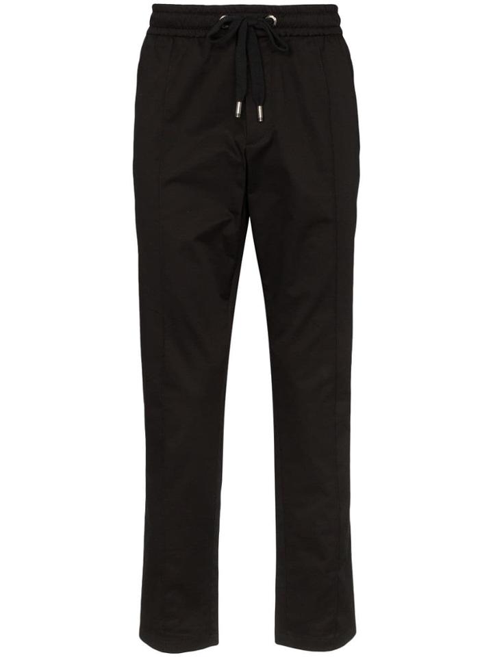 Dolce & Gabbana Logo Plaque Sweatpants - Black