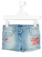 Miss Blumarine Stud Detail Denim Shorts, Girl's, Size: 12 Yrs, Blue