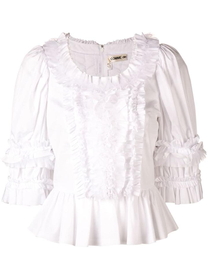 Comme Des Garçons Ruffled Blouse - White