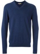 N.peal 'the Burlington' V-neck Pullover, Men's, Size: Medium, Blue, Cashmere