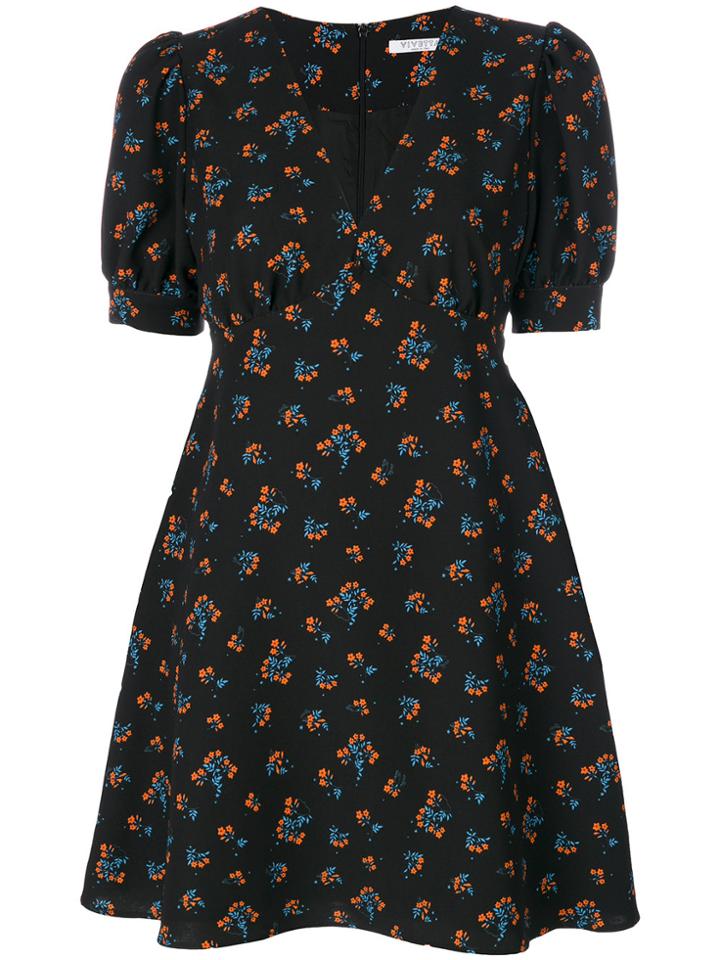 Vivetta Floral Print Mini Dress - Black