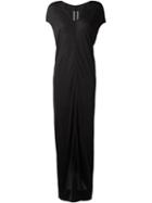 Rick Owens Draped Maxi Dress, Women's, Size: 40, Black, Silk
